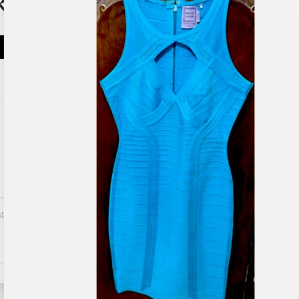 Herve Leger Blue Midi Dress